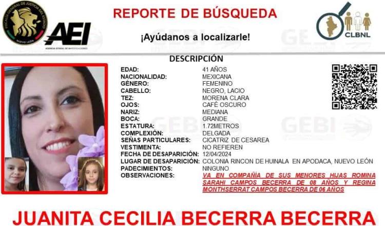 Buscan A Madre De Familia Y A Sus Hijas Desaparecidas En Nuevo Le N