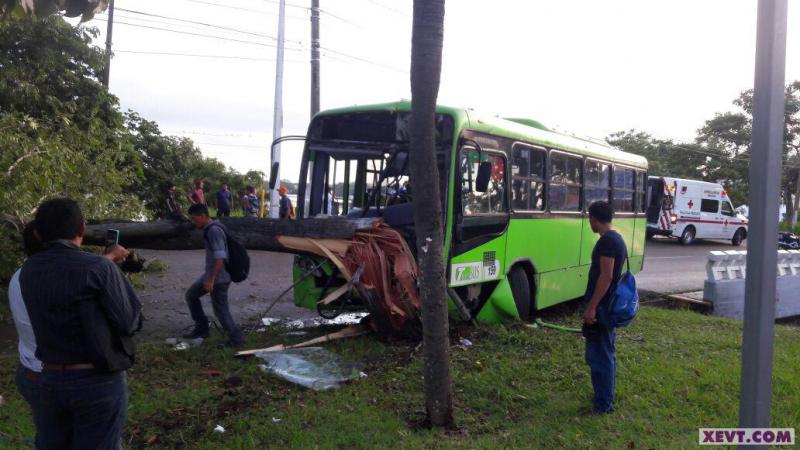 Falla mecánica habría sido causal del choque del Transbus en Ruiz Cortines Falla mecánica habría sido causal del choque del Transbus en Ruiz Cortines