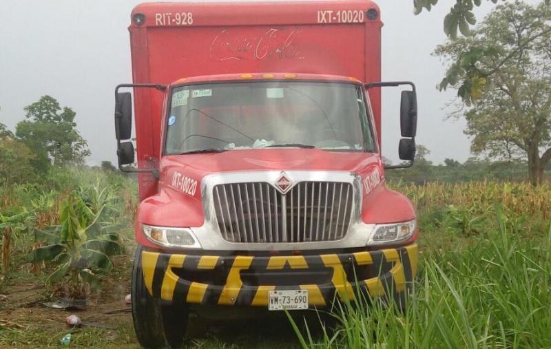 Roban camión de Coca-Cola en Cunduacán