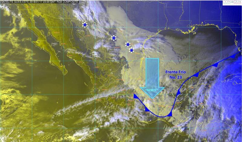Prevalecerán temperaturas de hasta 13 grados en Tabasco en las próximas 48 horas