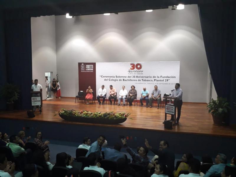 Festeja plantel 29 del COBATAB tres décadas de fundación 