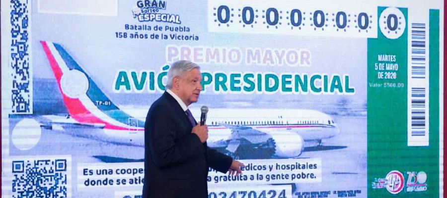 A finales de febrero estarían listos los boletos para la rifa del avión presidencial