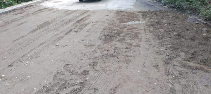 Solicitan reparación de la carretera Tacotalpa-Tapijulapa que está intransitable