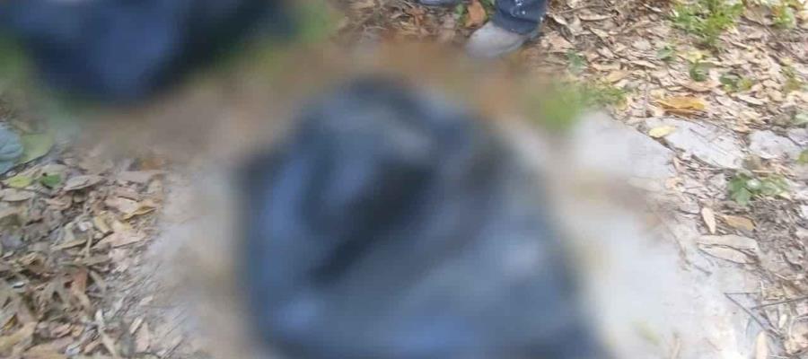 Ejecutan a hombre y lo abandonan embolsado con narcomensaje en Jalpa