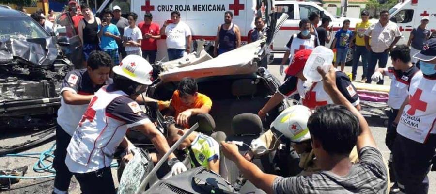 Fuerte accidente en Río Viejo deja como saldo cuatro heridos