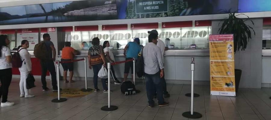 Central de autobuses de ADO reporta que no hay cancelación de ningún servicio ante Covid-19