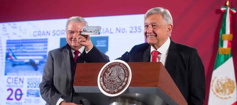 Según AMLO va bien la venta de boletos para la rifa del avión presidencial Según AMLO va bien la venta de boletos para la rifa del avión presidencial