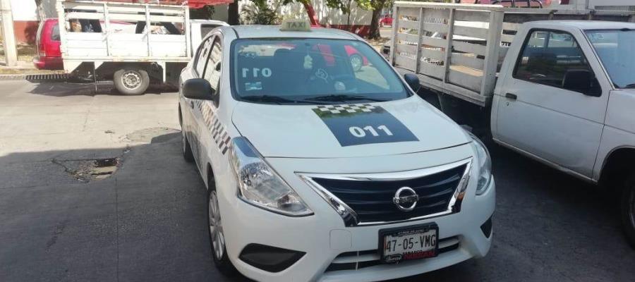 Localizan en Infonavit-Atasta radio taxi con reporte de robo