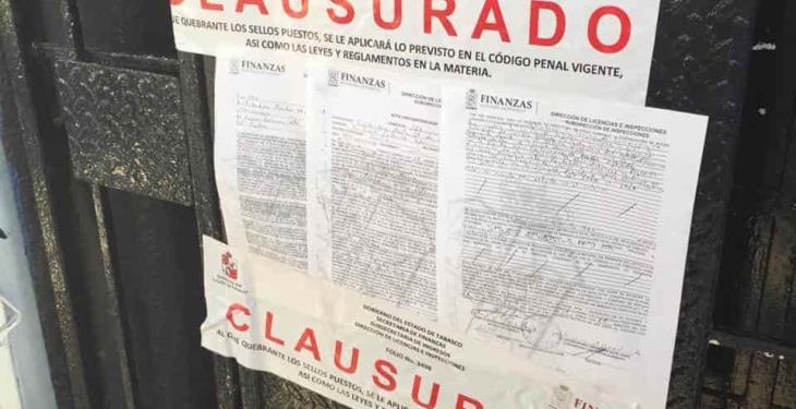 Clausuran establecimientos por no acatar decreto para evitar contagio del Covid19