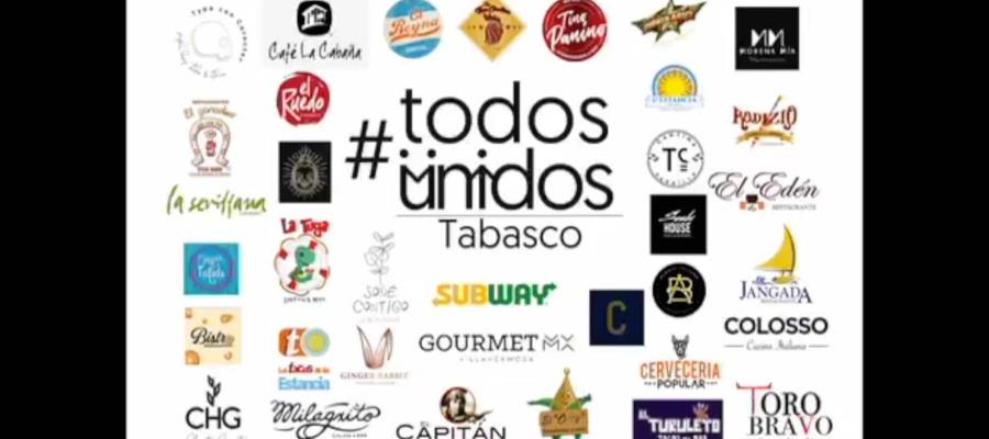 Restauranteros tabasqueños lanzan campaña #TodosUnidos; invitan a consumir en comercios locales