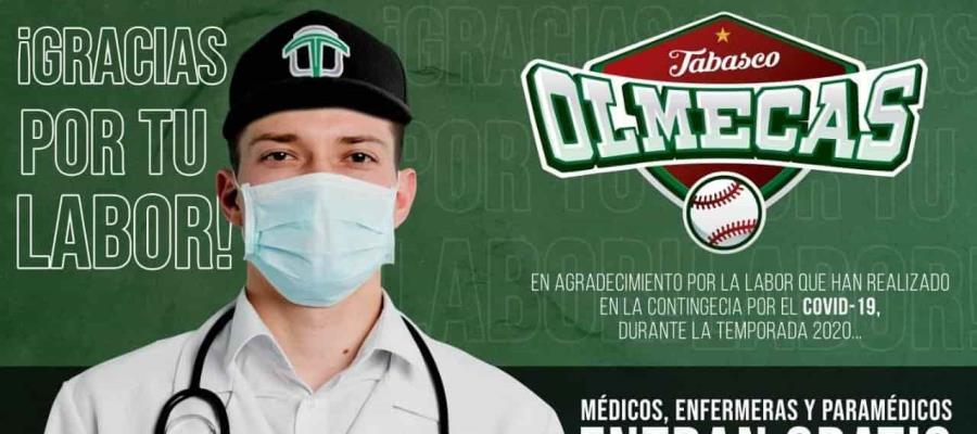 Los Olmecas darán entradas gratis al personal médico durante la temporada 2020 Los Olmecas darán entradas gratis al personal médico durante la temporada 2020