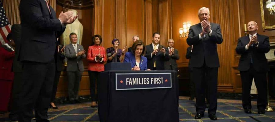 Aprueba cámara de representantes paquete de 2.2 billones de dólares para rescatar economía de EU