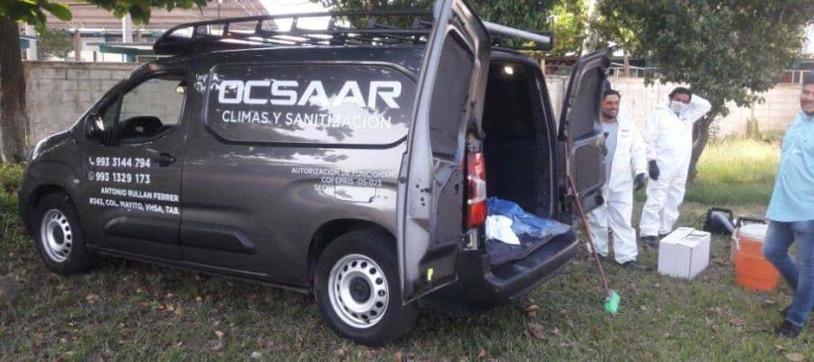 Sanitizan unidades terrestres y aéreas de la Secretaría de Seguridad