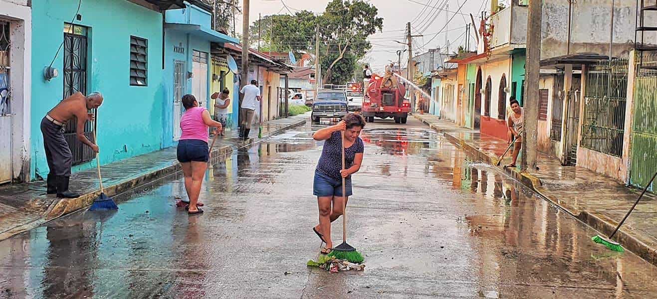 Calendarizan limpieza en colonias de Tacotalpa tras primer caso positivo de Covid-19