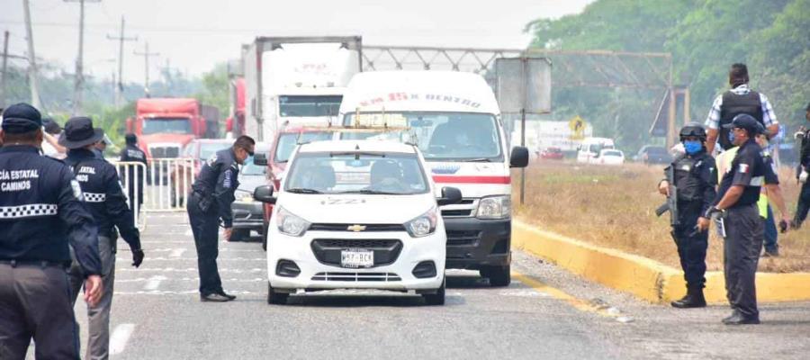 Vigilan once accesos de entradas y salidas a Villahermosa por Covid-19: SSPC