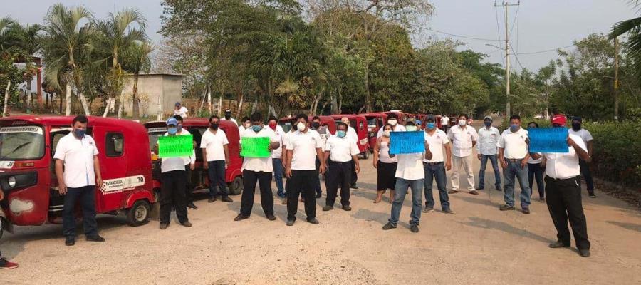 Pochimovileros de Estanzuela piden a gobierno los deje trabajar… dentro de su comunidad