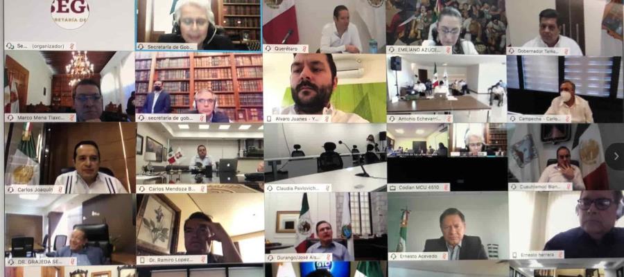 Analizan gobernadores y gabinete federal plan para cuando pase la pandemia