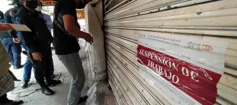 Clausuran tres tianguis en centro de Villahermosa por operar pese a que no son esenciales
