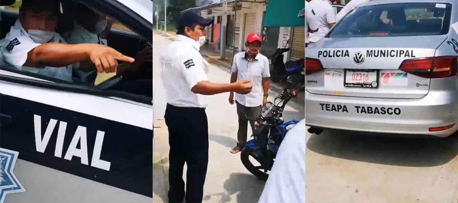 Atropellan agentes de tránsito a motociclistas en Teapa Atropellan agentes de tránsito a motociclistas en Teapa