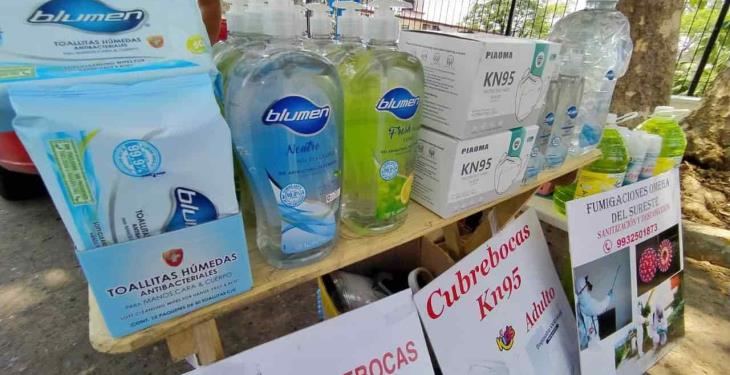 Productos sanitizantes, lo más buscado en Circuito Deportiva de Villahermosa