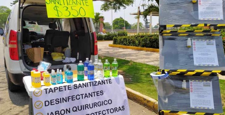 Productos sanitizantes, lo más buscado en Circuito Deportiva de Villahermosa