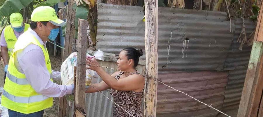 Entrega Gobierno más de 3 mil despensas en Nacajuca del programa Apoyo Alimentario por emergencia del COVID-19