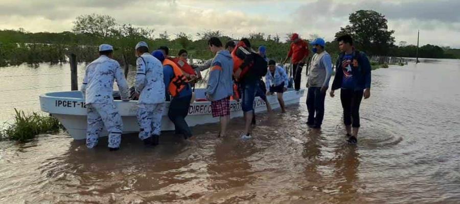 Deja “Cristóbal” deslaves en carreteras de Balancán