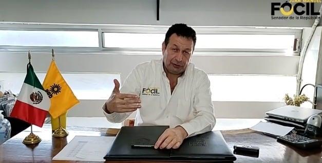 Descarta Fócil declararse independiente o sumarse a MORENA, tras disolución de la bancada del PRD en el Senado