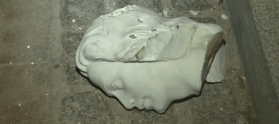 Decapitan estatua de Cristóbal Colón en Boston, en el marco de protestas en Estados Unidos