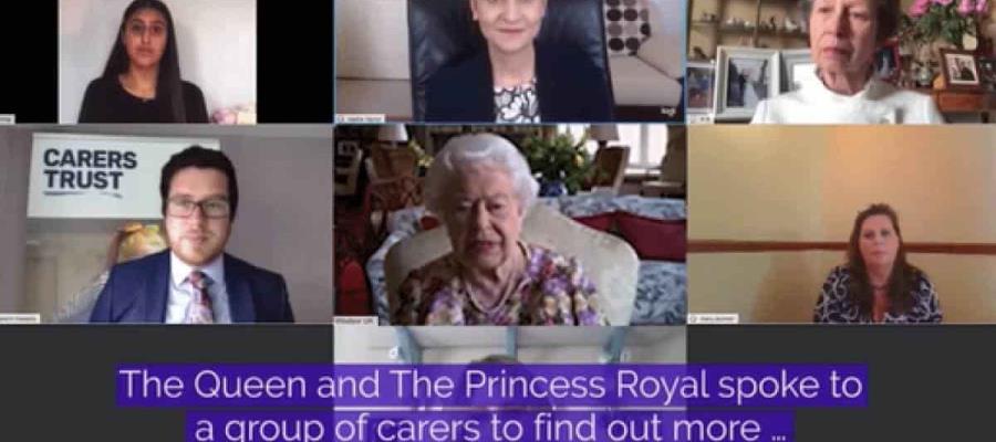 A sus 94 años, la reina Isabel realiza su primer videollamada