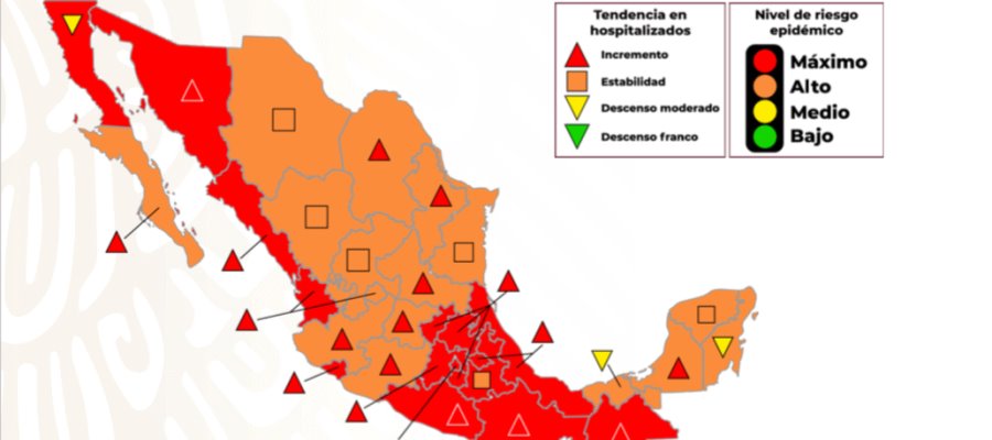 Tabasco y 15 estados cambian a semáforo naranja… según perspectiva federal sobre Covid