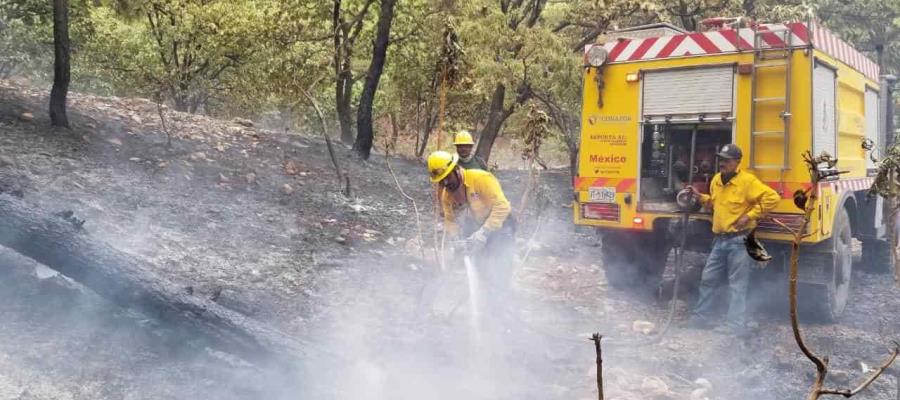 Atiende CONAFOR de prioridad incendio forestal que amenazaba a la población de Tecate, Baja California