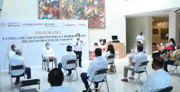 Inician en Tabasco “modernización” del Registro Civil