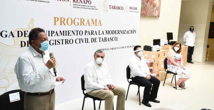 Inician en Tabasco “modernización” del Registro Civil