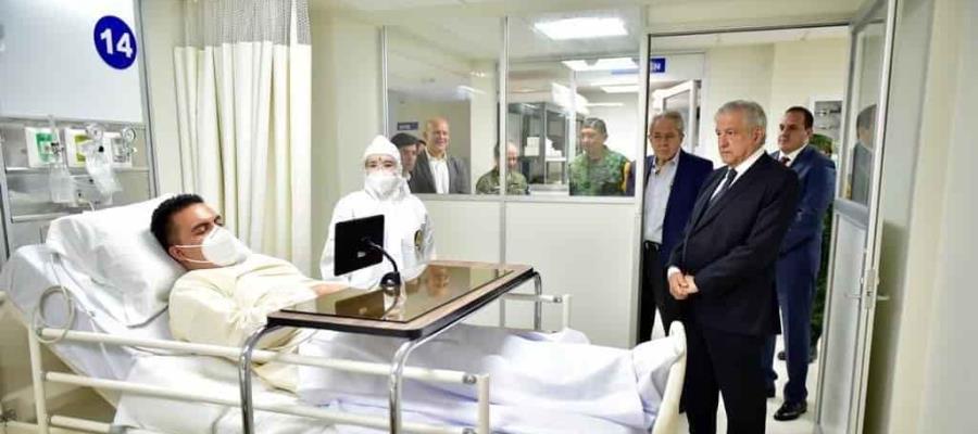 Visita presidencial a ‘paciente Covid’ fue un simulacro, aclara el ISSSTE