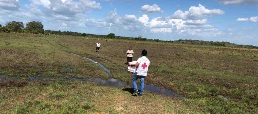 Entrega Cruz Roja Mexicana mil despensas en comunidades afectadas de Balancán tras paso de ‘Cristóbal’