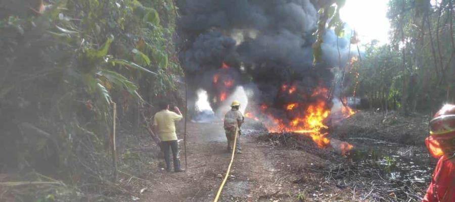 Columna de humo fue por quema de residuos de una toma clandestina controlada: ayuntamiento de Cárdenas