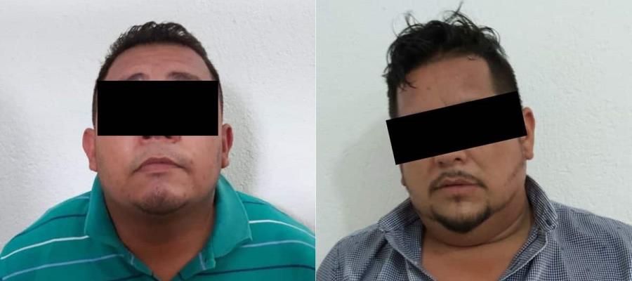 Detienen a dos presuntos extorsionadores en Anacleto Canabal Detienen a dos presuntos extorsionadores en Anacleto Canabal