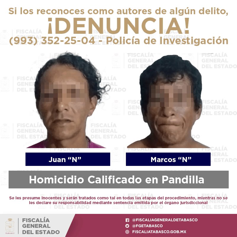 Detienen en Cunduacán a 2 sujetos involucrados en homicidio cometido en Comalcalco