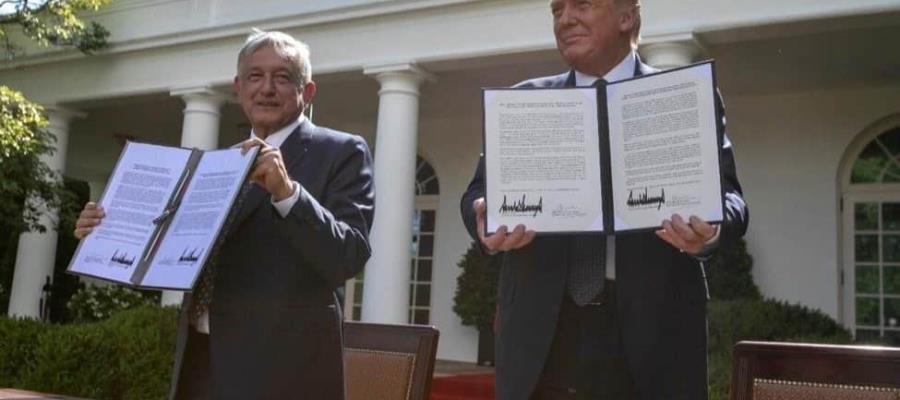 Firman AMLO y Trump declaración de prosperidad, armonía y seguridad entre México y EUA