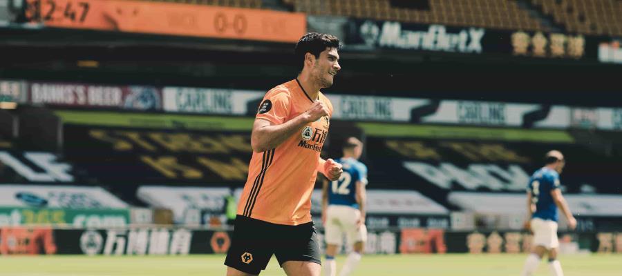Abre Raúl Jiménez el marcador en victoria de Wolves ante el Everton