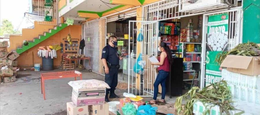 Advierten multas y clausuras en Comalcalco a comercios que no respeten medidas sanitarias