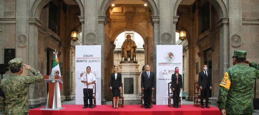 Conmemoran desde Palacio Nacional el 148 aniversario luctuoso del ‘Benemérito de las Américas’