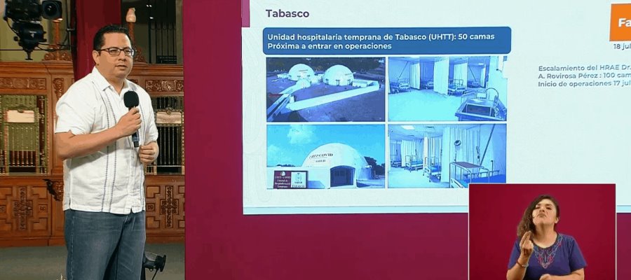 Tabasco alcanza el 81 por ciento de ocupación de sus camas generales