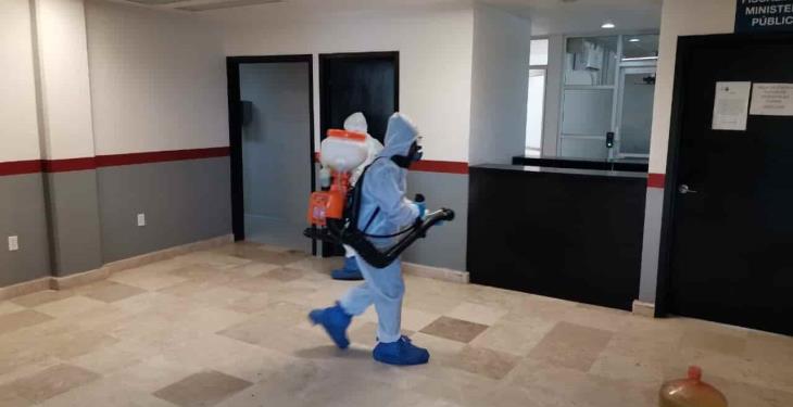 Sanitizan centros de Justicia penal en Zapata, Balancán y Tenosique