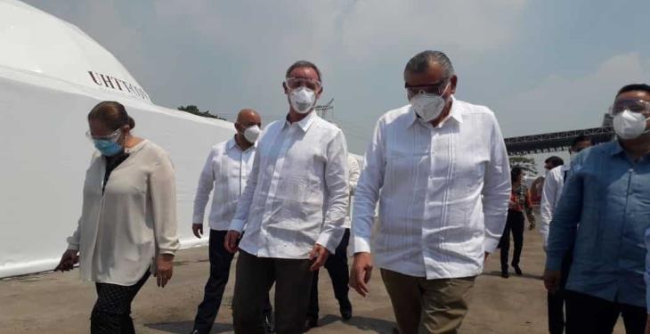Supervisan López Gatell y Adán Augusto “Burbuja Covid” en Parque Tabasco