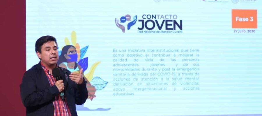 Presenta el IMJUVE el programa ‘Contacto Joven’, a través del cual han brindado incluso apoyo psicológico a los jóvenes