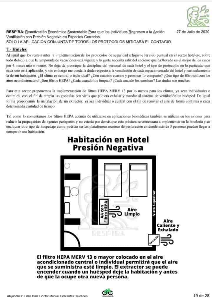 Tabasqueño presenta modelo de ventilación especial para disminuir contagios de covid en espacios cerrados