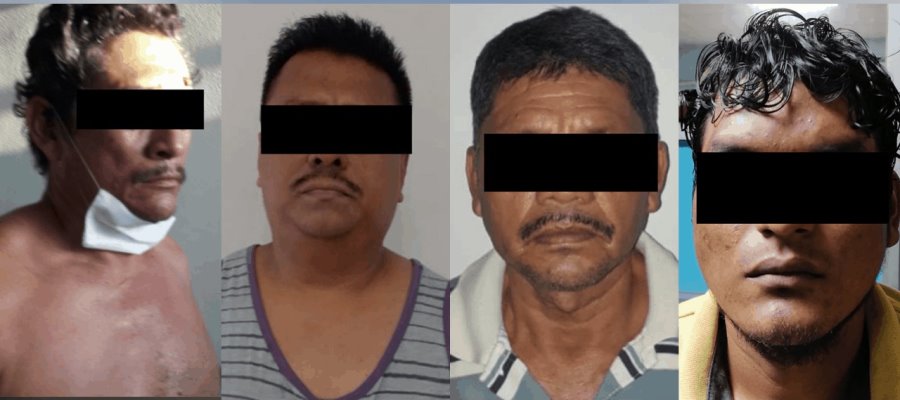 Detiene FGE a cuatro sujetos acusados de robo con violencia, violación, pederastia y lesiones