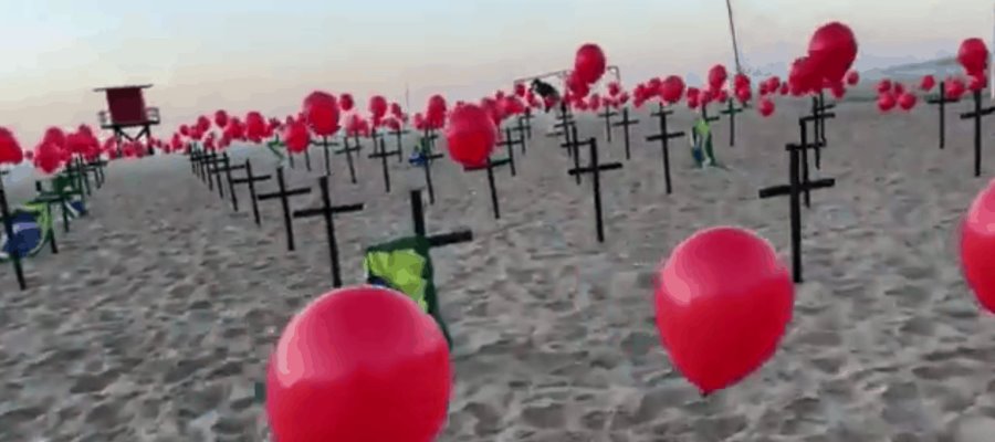 Supera Brasil las 100 mil muertes por coronavirus; ONG hace homenaje a fallecidos